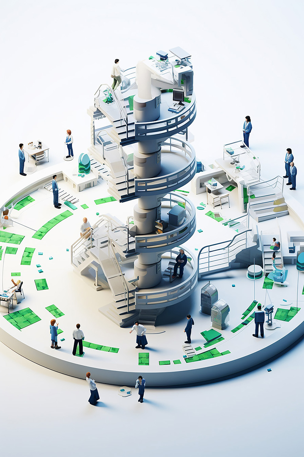 isometric-miniature-world-biomedical-engineers